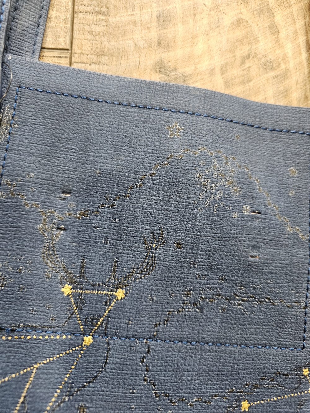 Harry Potter Marauders Map Constellations Tote Bag Blue Gold Kohls - Picture 4 of 13